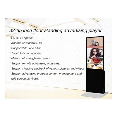Verticale TV-Touch screenkiosk 4k Binnen de Vertoningshd LCD Signage van de Reclamespeler